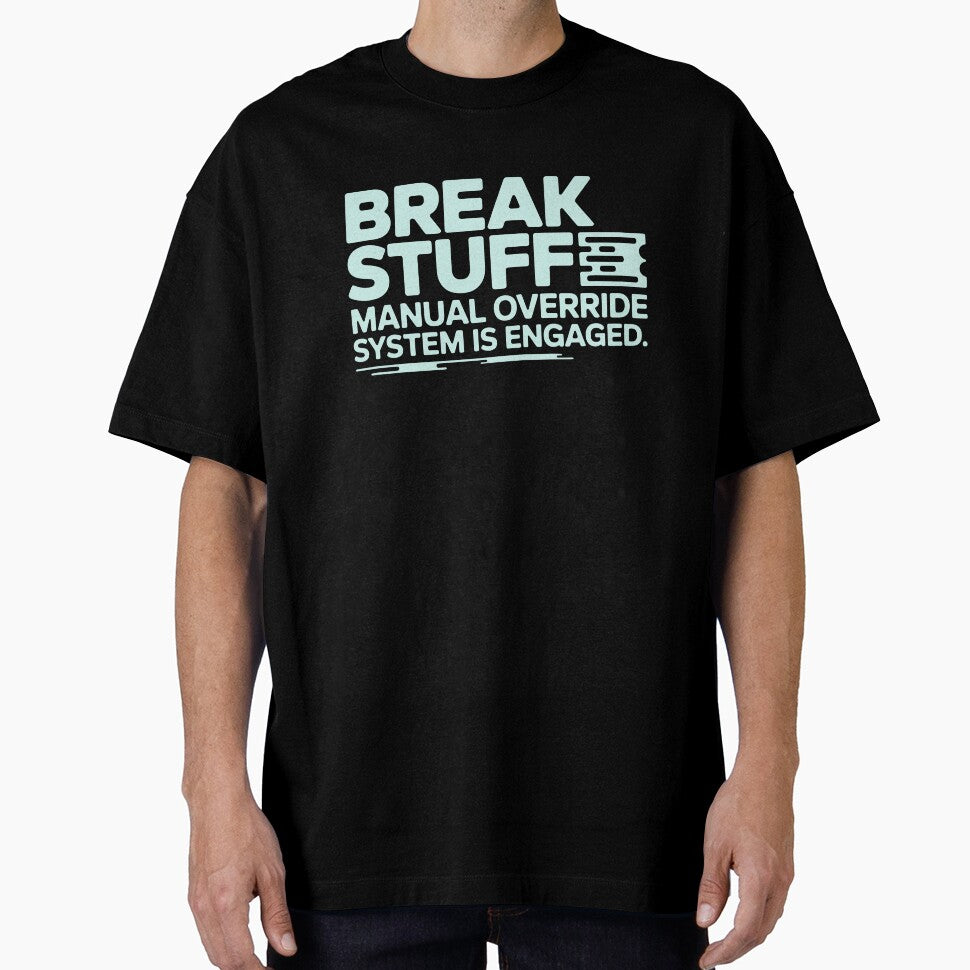 Humorous Bold Typography with Tech-Inspired Message by SplashTastic