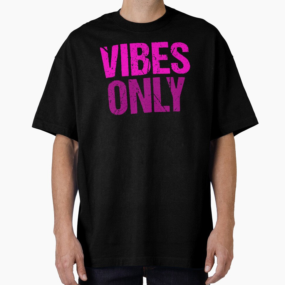 Vibes Only, Pink Grunge Typography by Memes N Lore