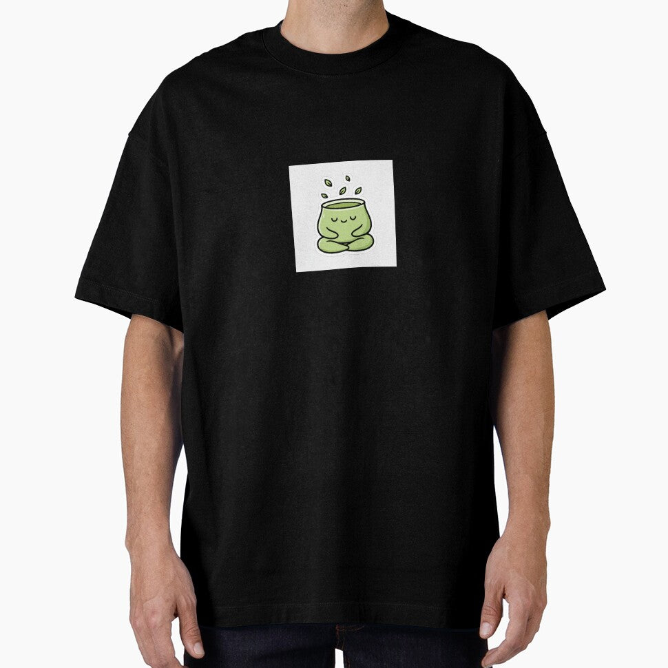 Zen Matcha – Cute Kawaii Matcha Latte Meditation Sticker by mayatA-rt