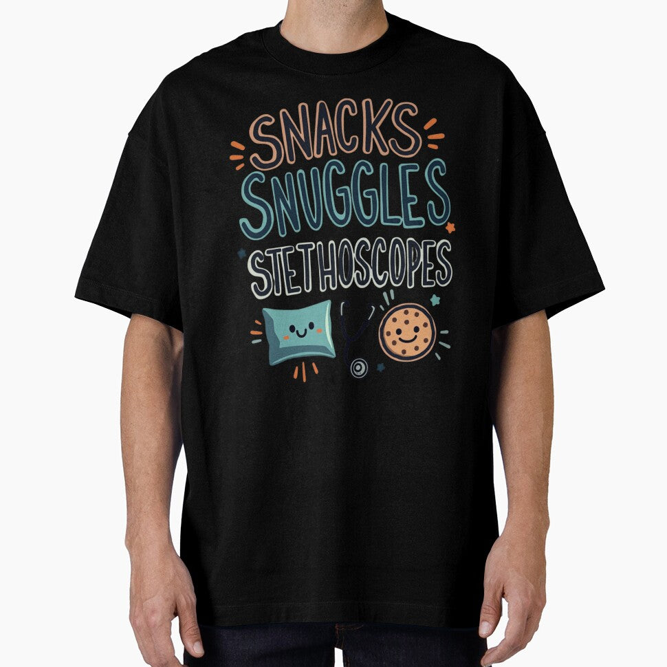 Snacks Snuggles Stethoscopes by PerkzPrints