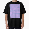 Mid Mod Op Art in Pink and Blue by JuneJournal