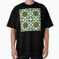 Aesthetic MATCHA Mosaic Beautiful Pattern pattern with flowers green by Catophile