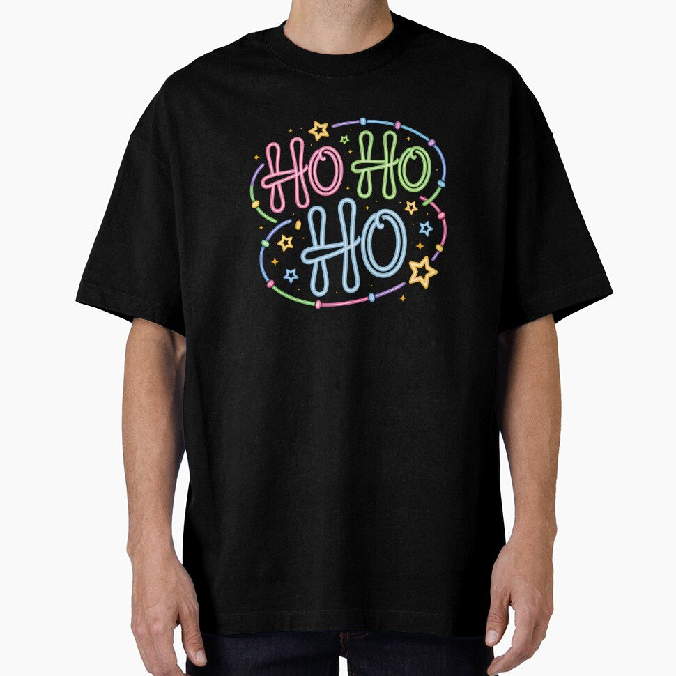 Ho Ho Ho Neon Christmas Lights Design by TalalosART