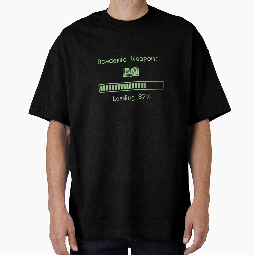 Academic Weapon Loading 87% – Funny Pixel Art Student Design | Gamer Student Gift by irfanshikh
