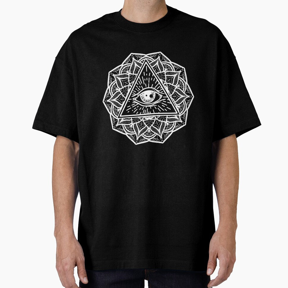 Geometric Mandala Eye Symmetry w/ Black Background by AlwaysGrowing