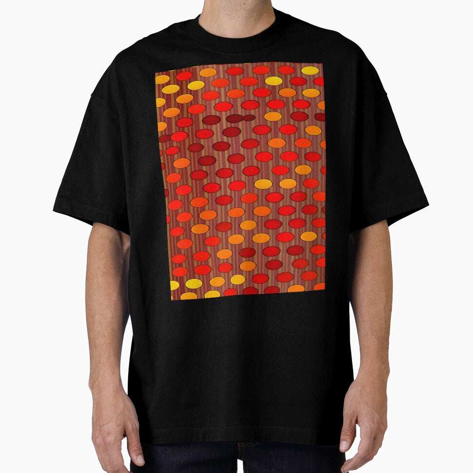 Retro Red and Orange Polka Dot Pattern by SouthPrint
