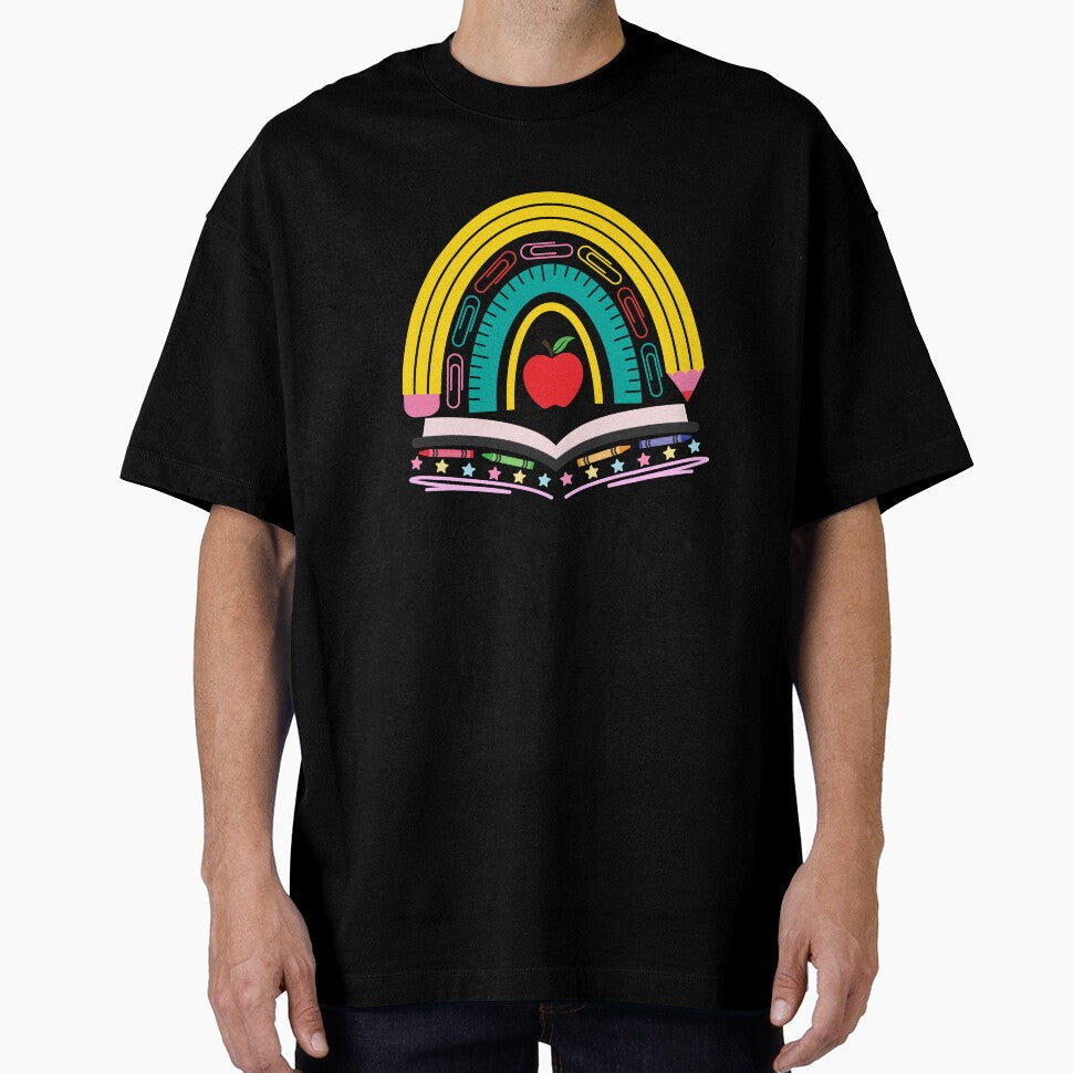 Teaching is a Work of Heart Pencil Rainbow by NesaArtSpace