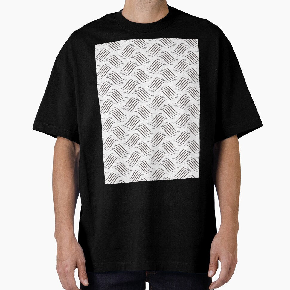 Dark Brown and White Wavy Tessellation Pattern Pairs DE 2022 Popular Color Nomad DET697 by ColorOfTheYears