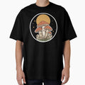 Retro Toadstool Meadow: A Muted Palette Nature Illustration by The Daily Palette