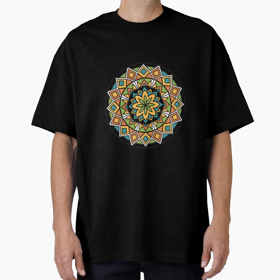 Geometric Mandala – Bold 70s Color Palette by LMDIGITAL6