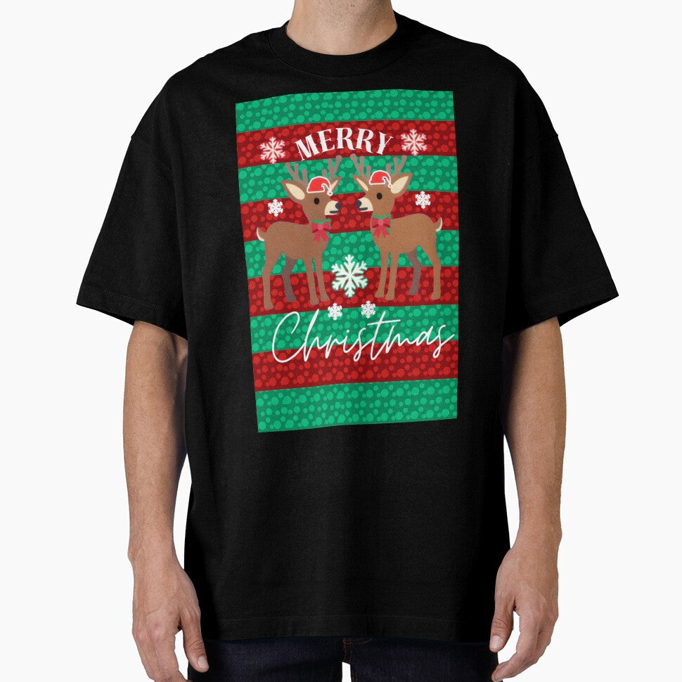 Cute Reindeer Merry Christmas Pattern | Holiday Snowflake Xmas Design by HopeAndHustle
