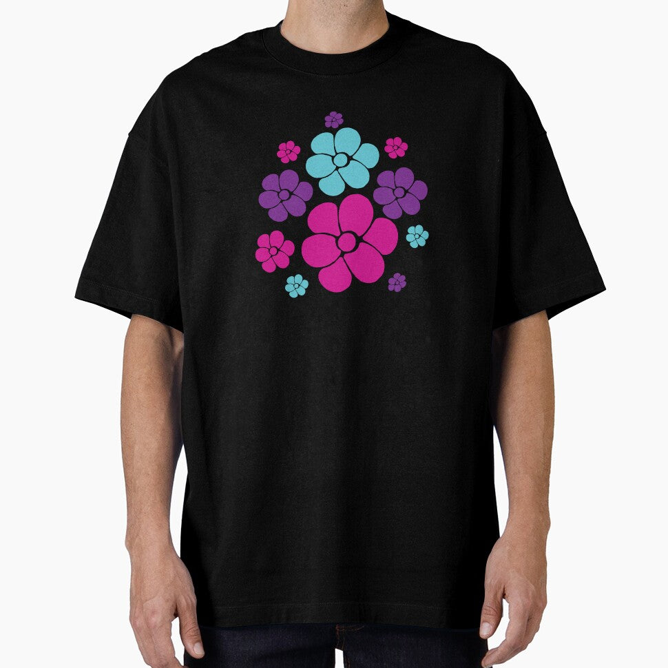 Flower Pattern - Pink, Purple, Blue and Black by LAEC-Shop