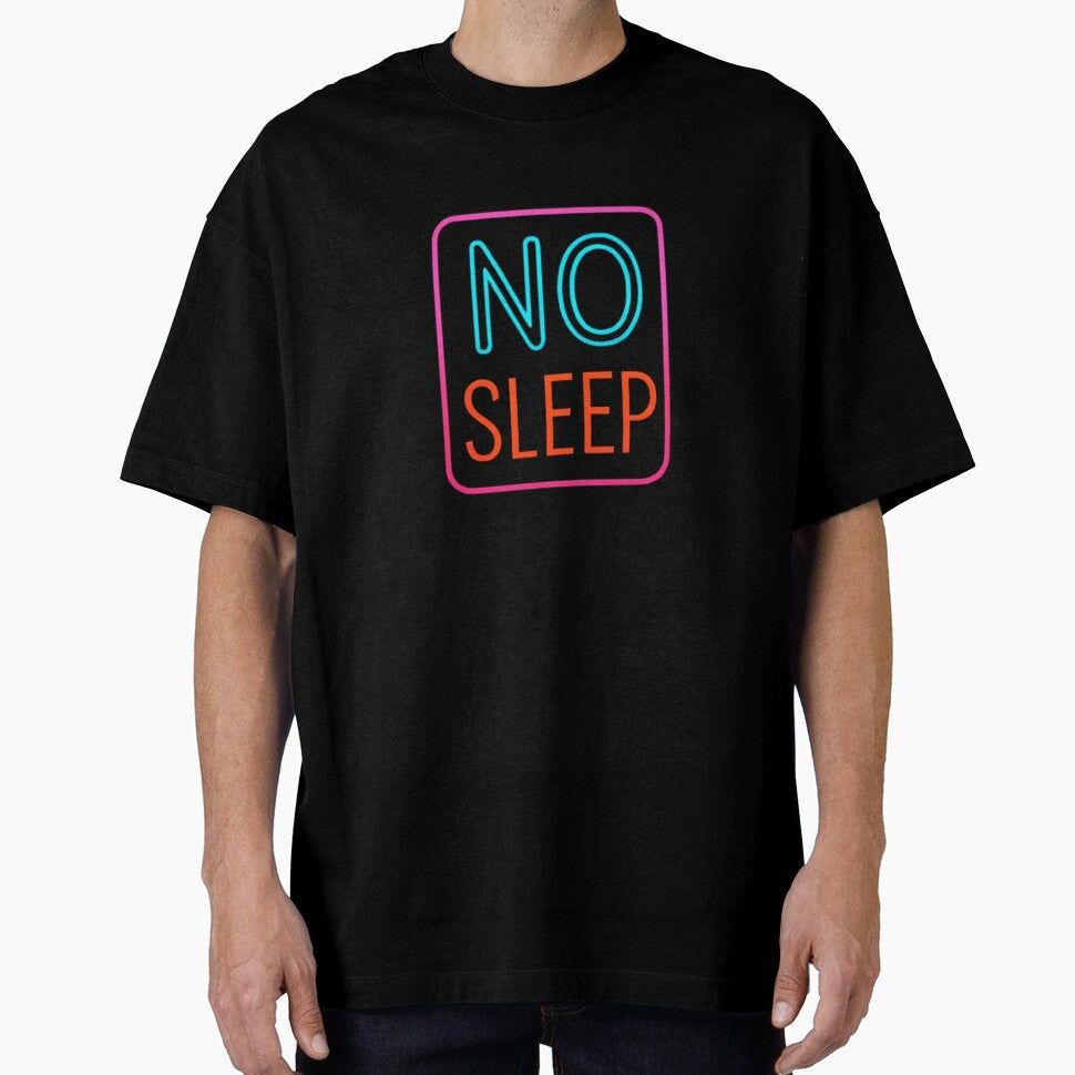 No Sleep Neon Sign – Bold Retro Glow Typography by RKNTdesigns