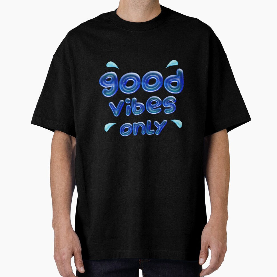 Good Vibes Only ( blue) Positive and Motivational Quote by RomeoSketches
