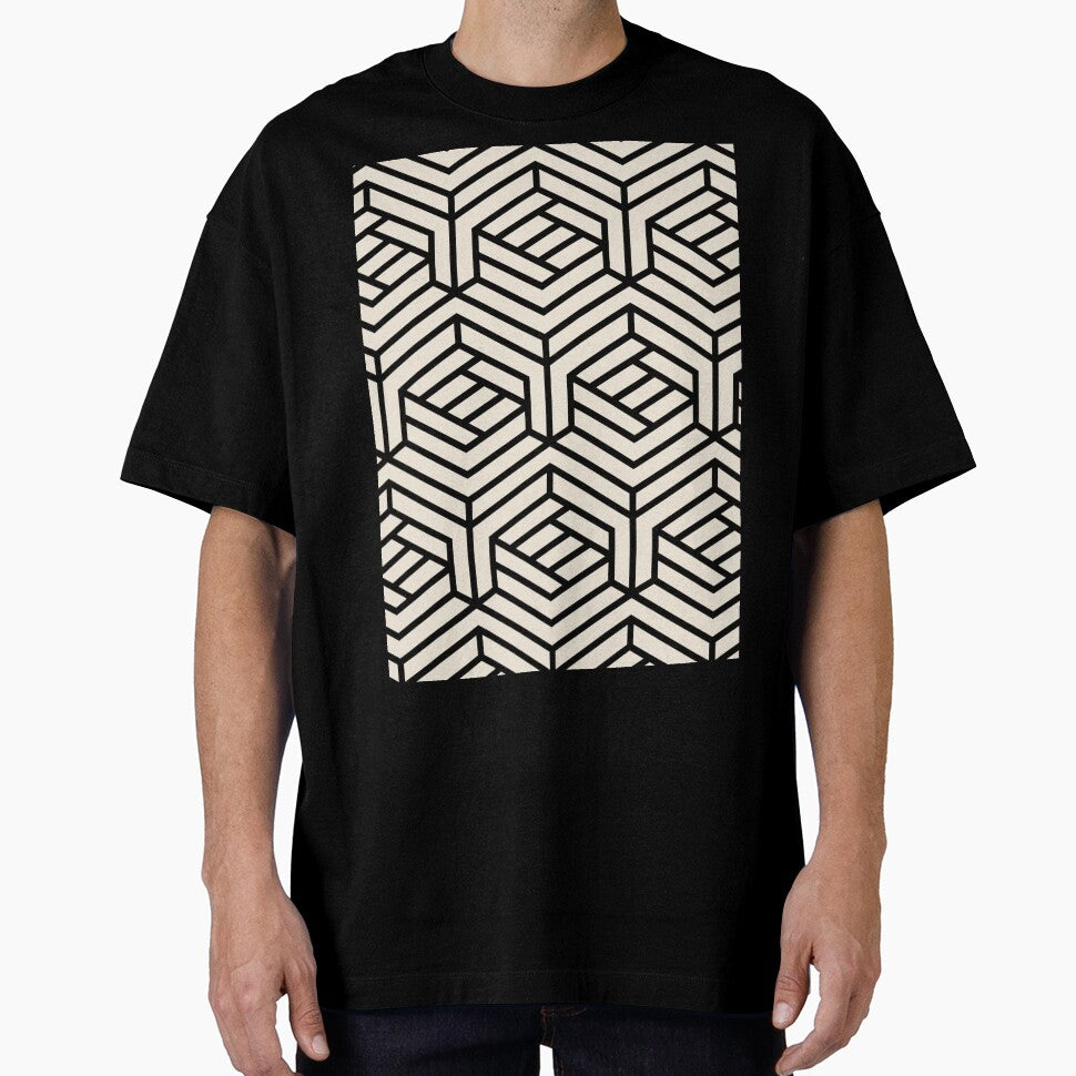 Tan and Black Modern Cube Geometric Shape Pattern Pairs 2022 Popular Color Collector's Item AF-45 - Colour Trends - Shades - Hues by ColorOfTheYears