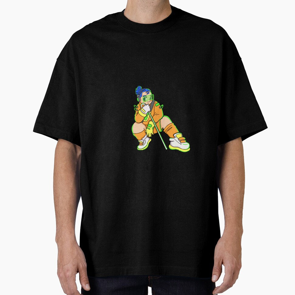 Y2K Cyberpunk Streetwear, Trippy Neon Graphic Hoodie, Trippy Retro Shirt, Psychedelic Anime by Makalee Rae