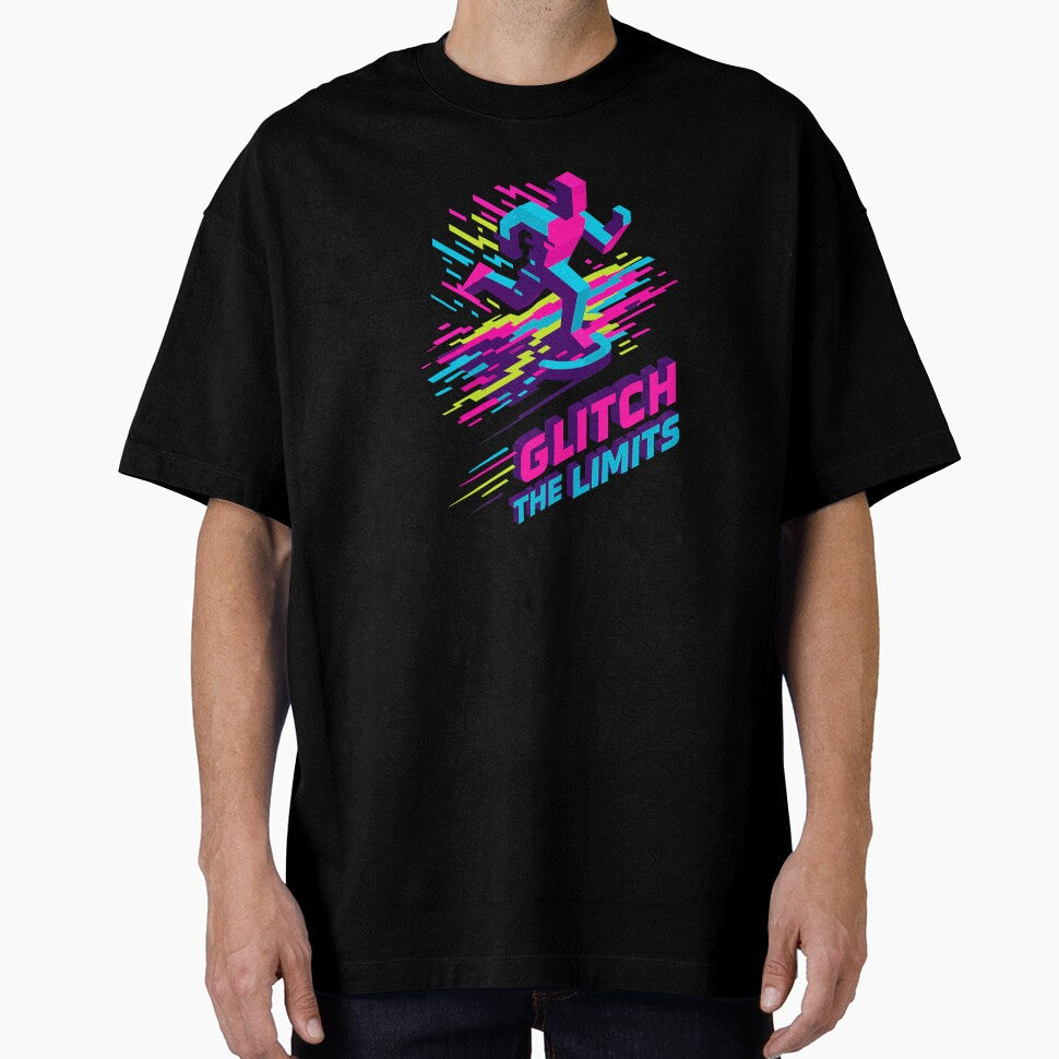 Glitch The Limits — Data Burst Neon Runner Design by DSGIN4YOU
