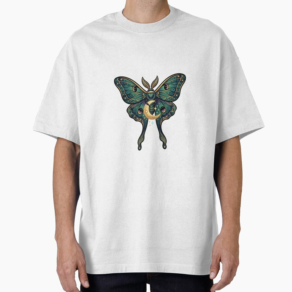 Celestial Luna Moth and Moon by sakinahco