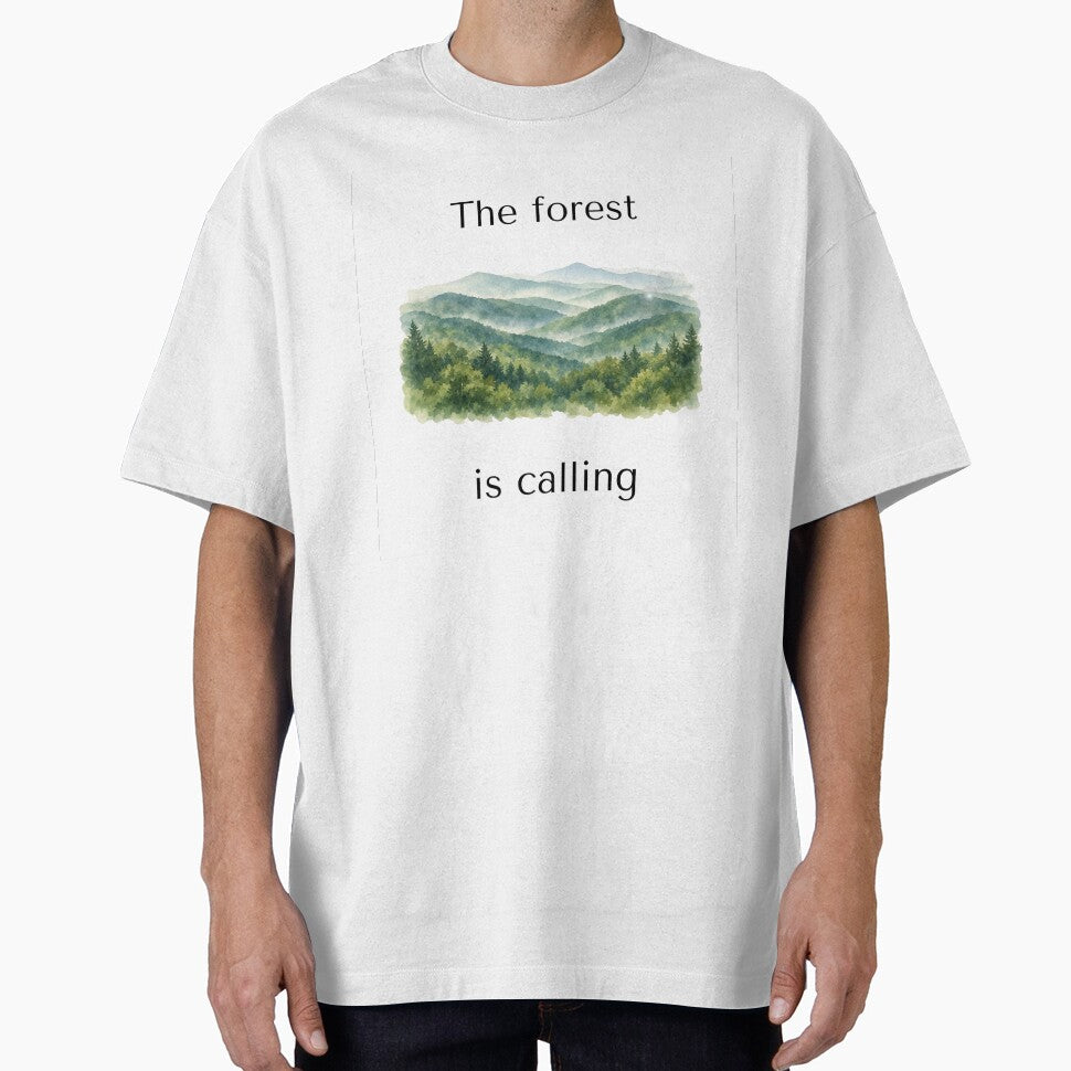 The Forest Is Calling – Minimalist Mountain Quote by EclairArtShop