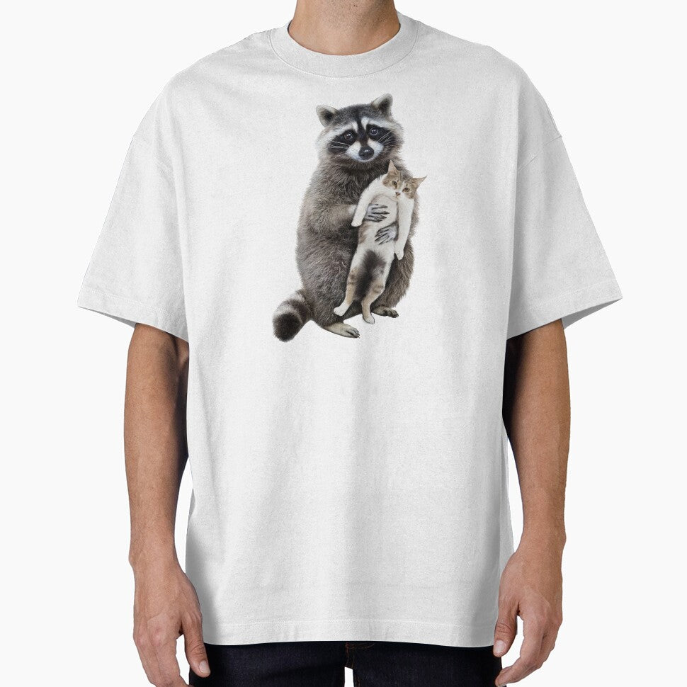 Please. My Wife. She's Very Sick meme | Is this your kitty? meme| raccoon carrying kitten by TeeARTHY