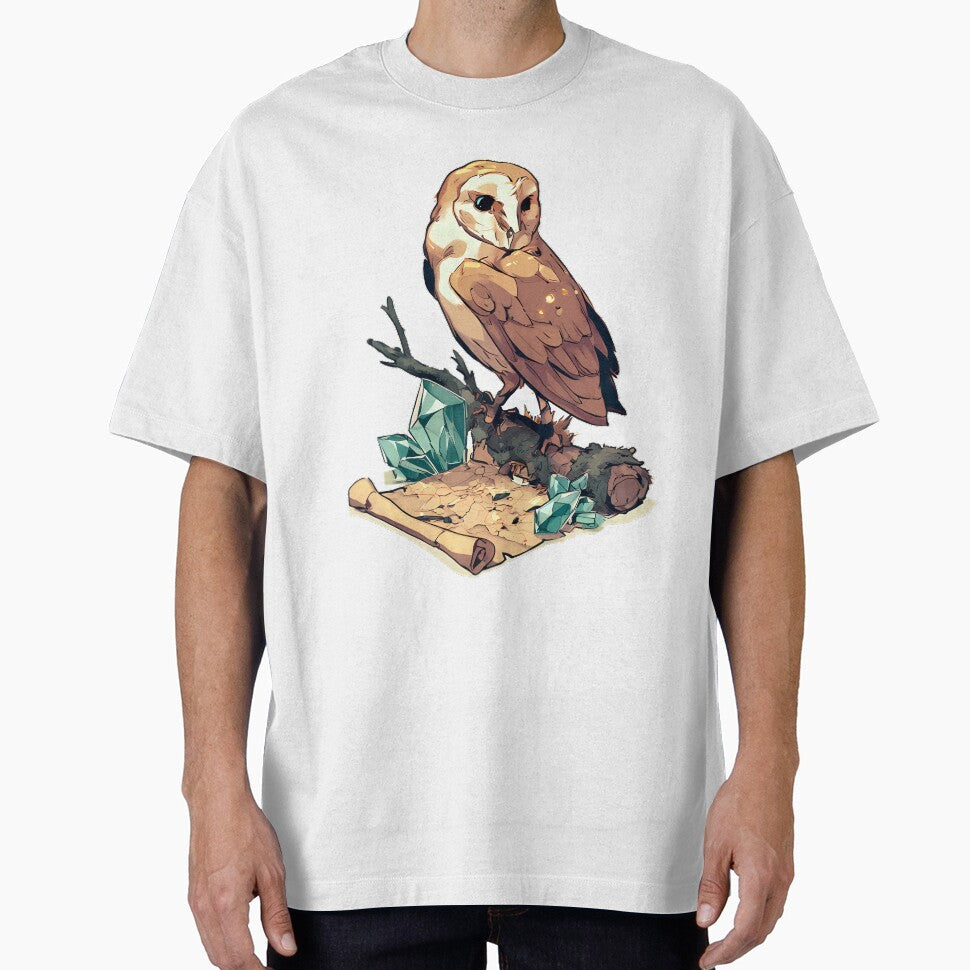 Owl Mossy Branch Scroll by IllumeInk