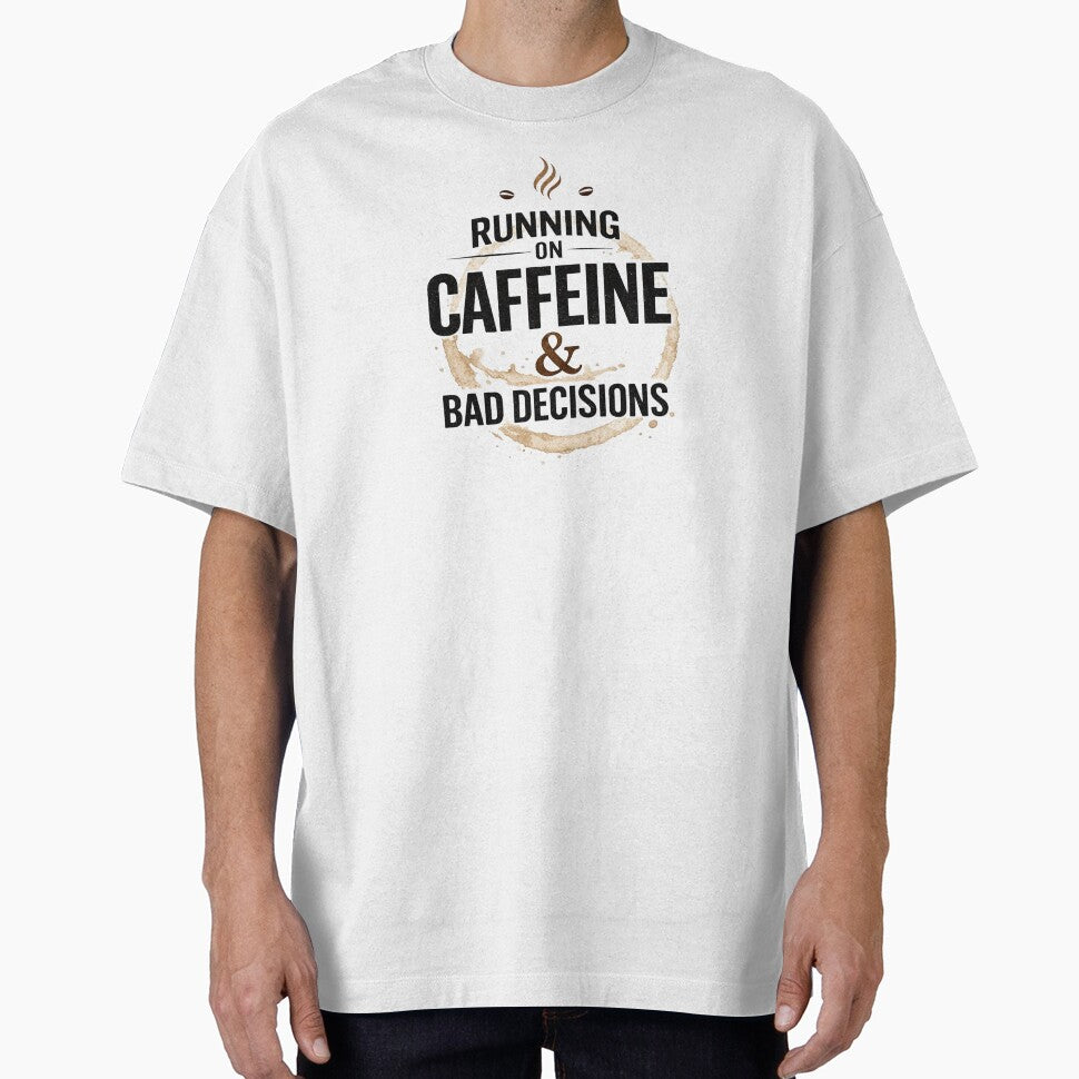 Running On Caffeine And Bad Decisions Vintage Coffee Stain Graphic by SoulFlex