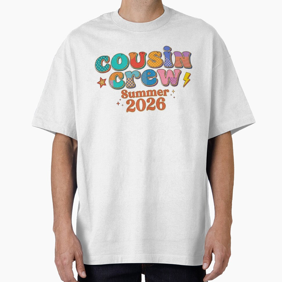 Cousin Crew Retro Summer Vacation Family Trip Matching Kids T-Shirt | Cute Family Reunion Graphic Gift by Trendably