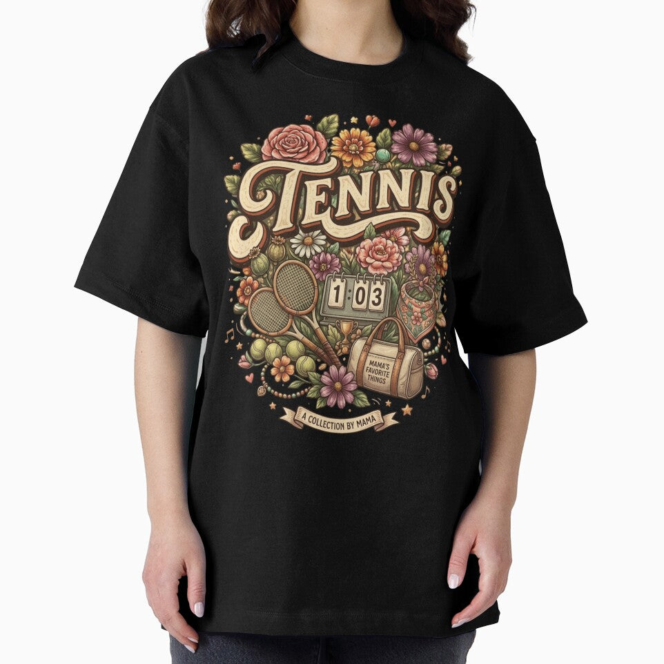Mama's Favorite Things - Vintage Floral Tennis Aesthetic by axiksa10