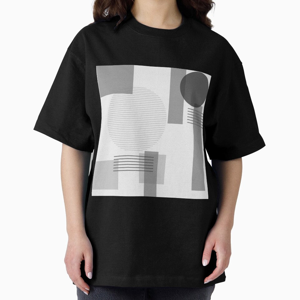 Black and White Tones Squares and Circles, Greyscale by CoffeeWires
