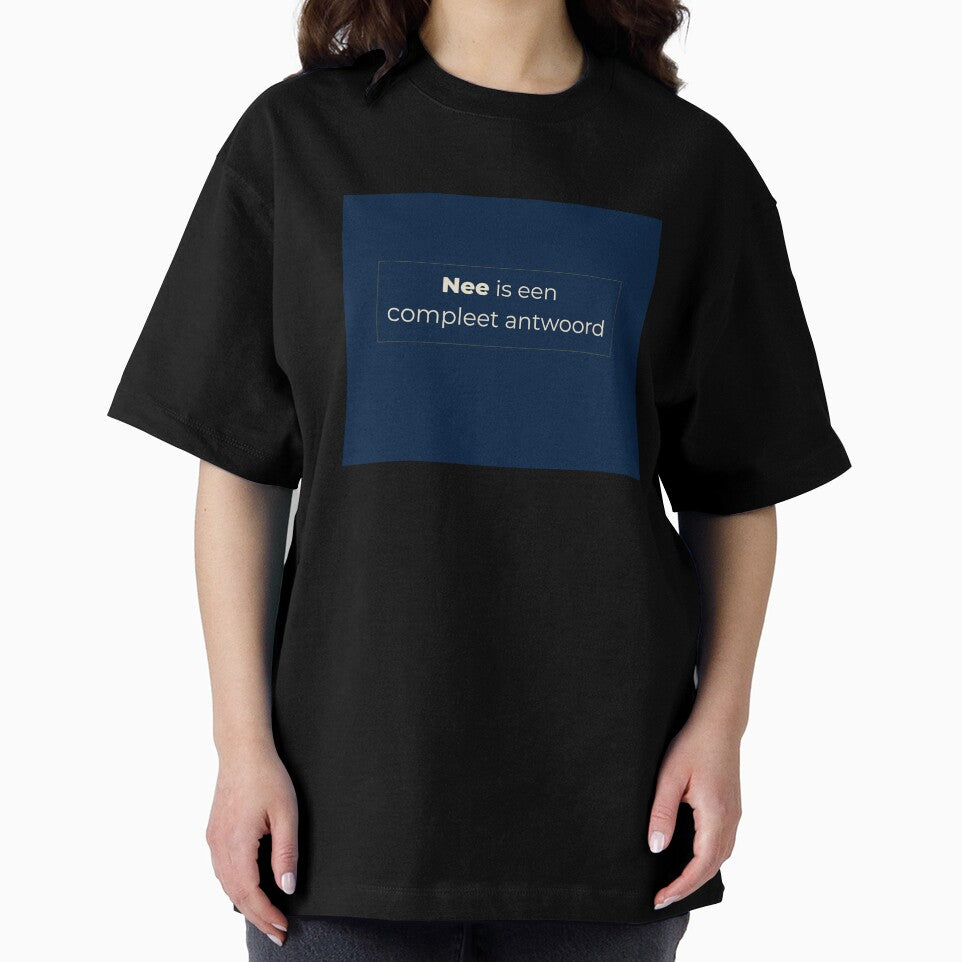 Nee is een compleet antwoord | Dutch Quote | Boundaries Self Care | Navy Gold Design by BalancedCoNL