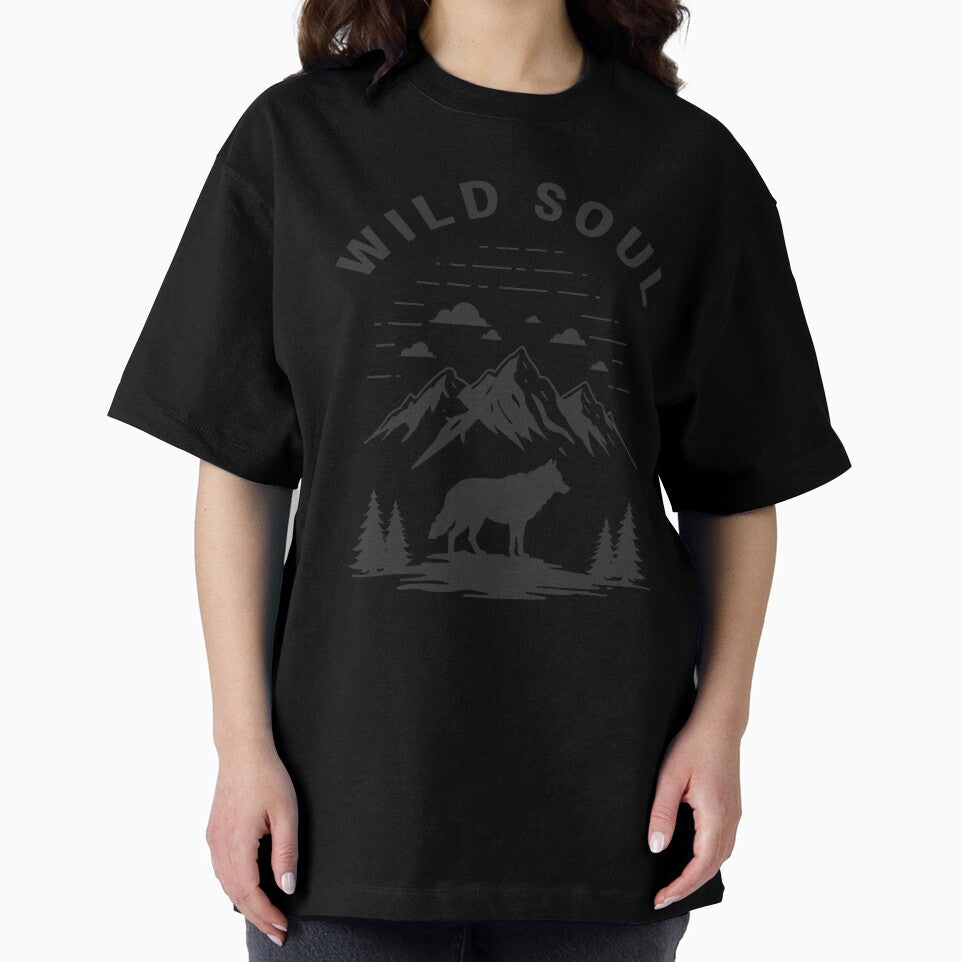 Wild Soul – Wolf Silhouette & Mountain Design by ByRAM Project