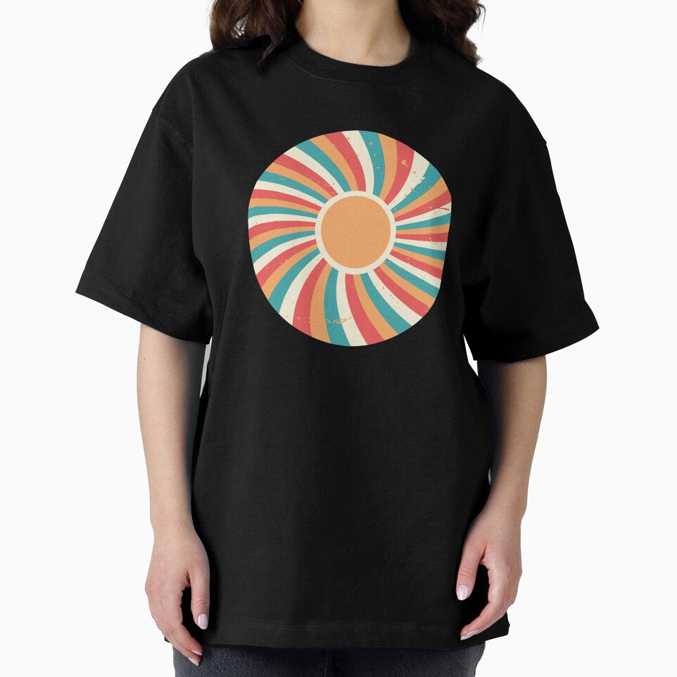 Retro Boho Sun, Abstract Sunrise 70s by retrippy
