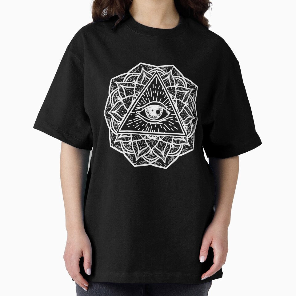 Geometric Mandala Eye Symmetry w/ Black Background by AlwaysGrowing