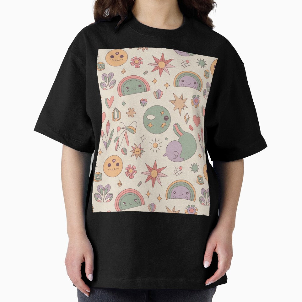 Kawaii Axolotl Rainbow Crystal Seamless Pattern - Pastel Cute Repeat by Midnight Veil Designs