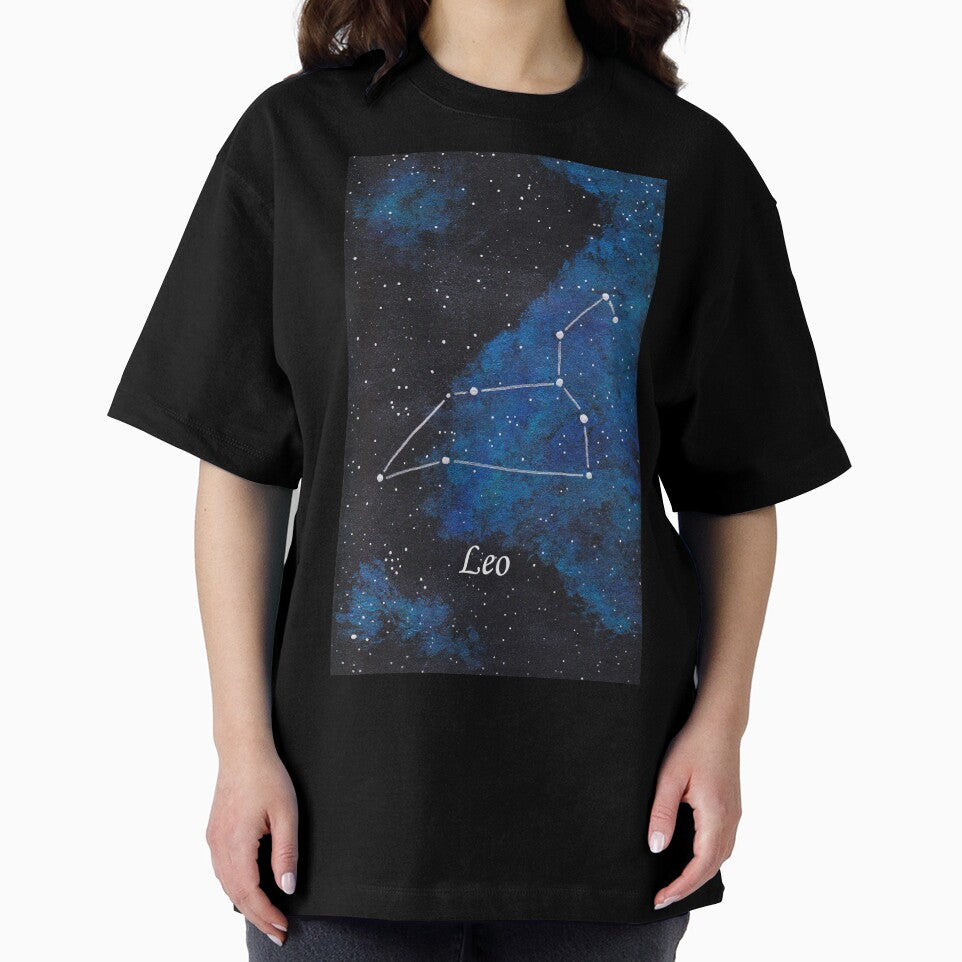 Leo Zodiac Sign Space Painting by CoryellArt