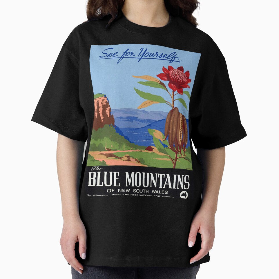 Vintage Travel Poster Blue Mountains See for yourself Australia by Lazarz8