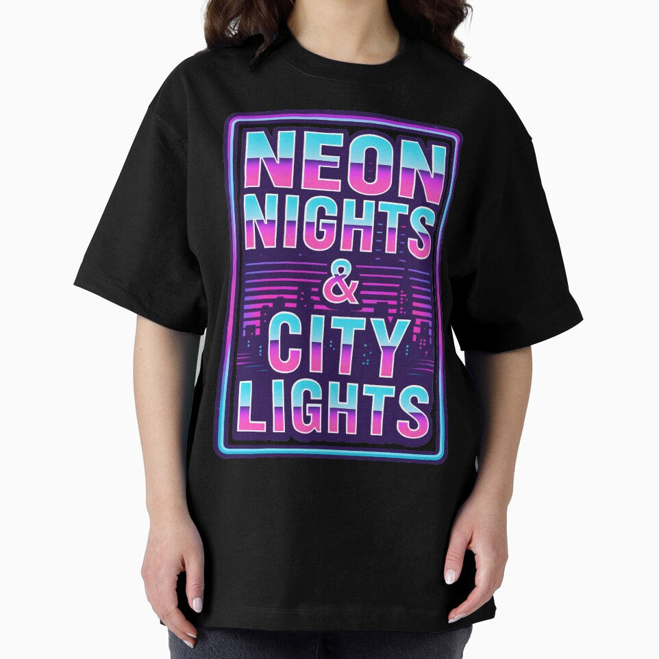 Neon Nights & City Lights – Synthwave Neon City Design by SVALANART
