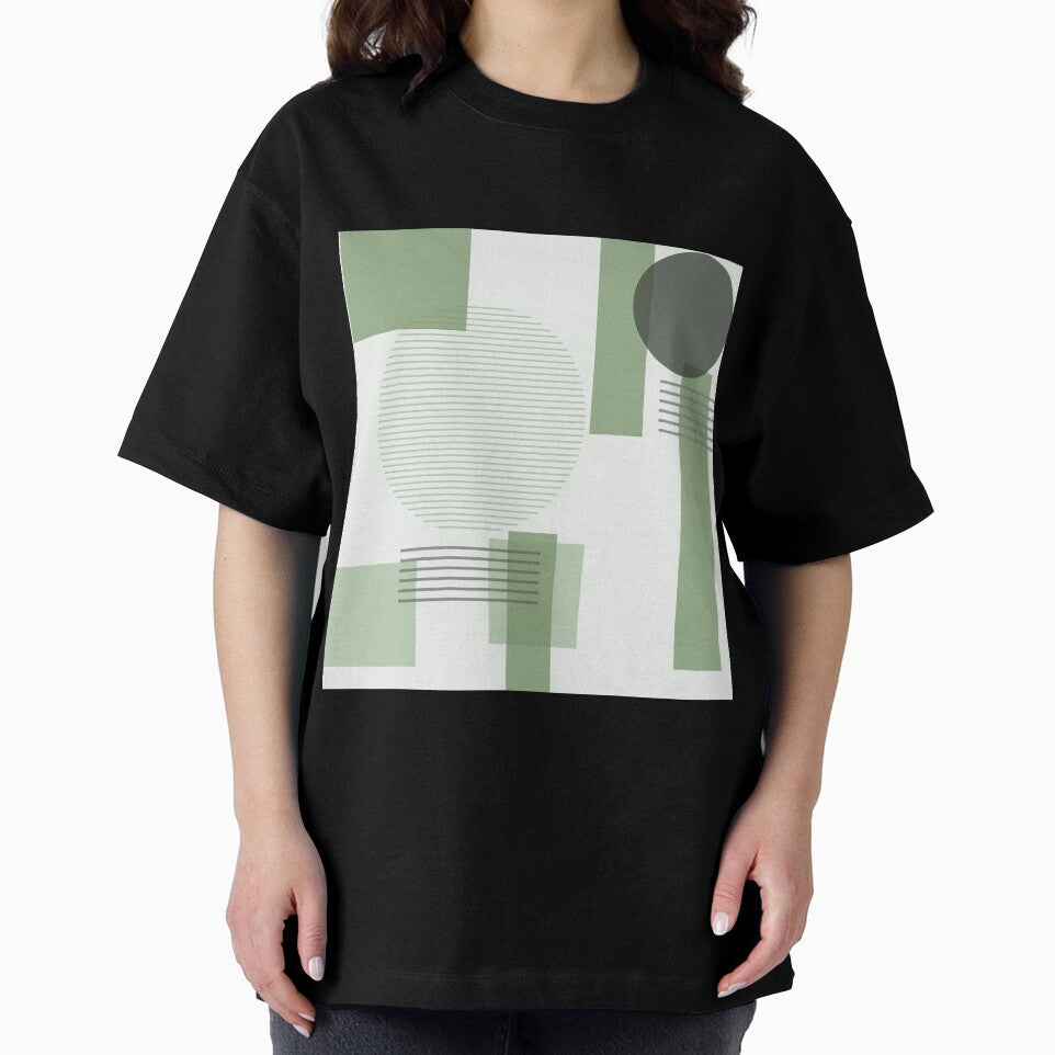 Green Sage Squares and Circles Earth Tones by CoffeeWires