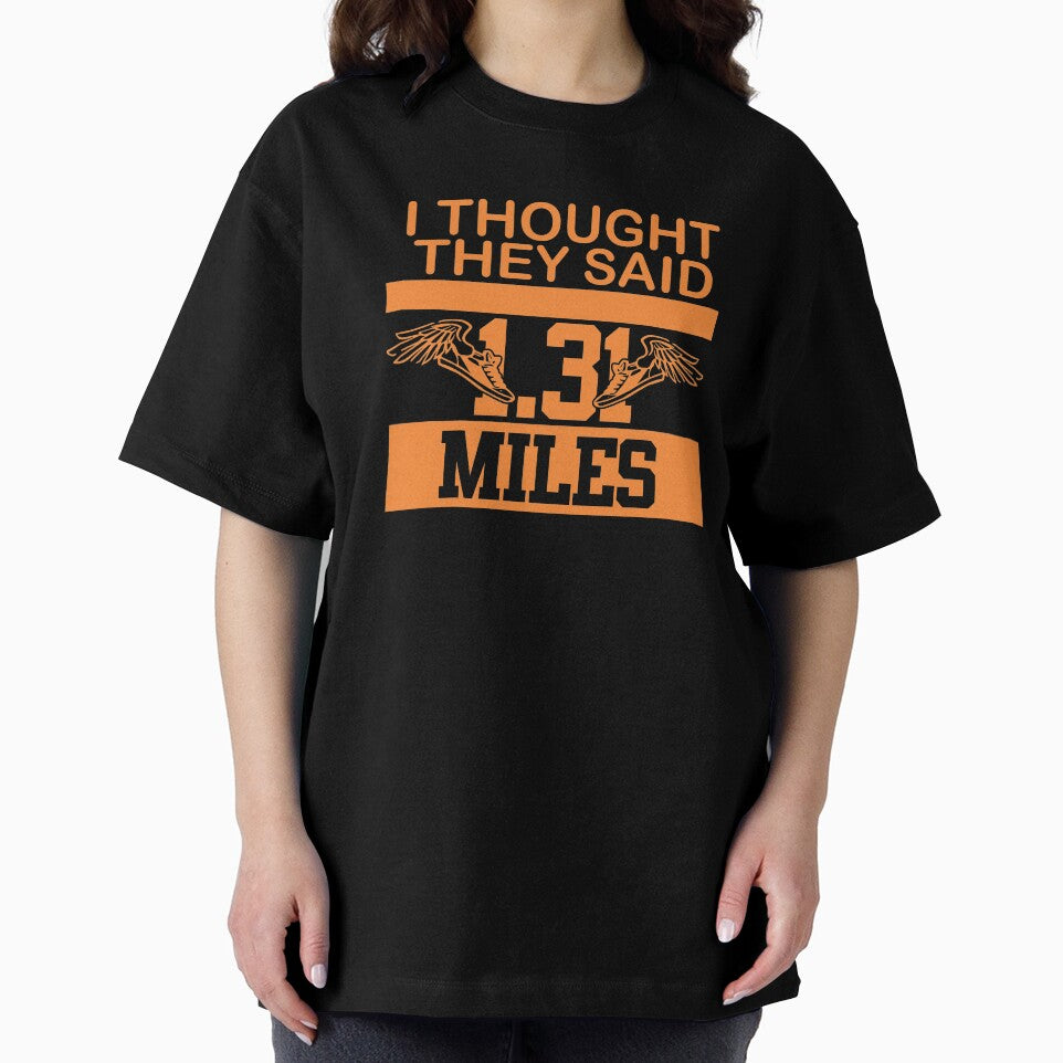 I thought they said 1.31 miles cross country marathon runner by hadleydesigns
