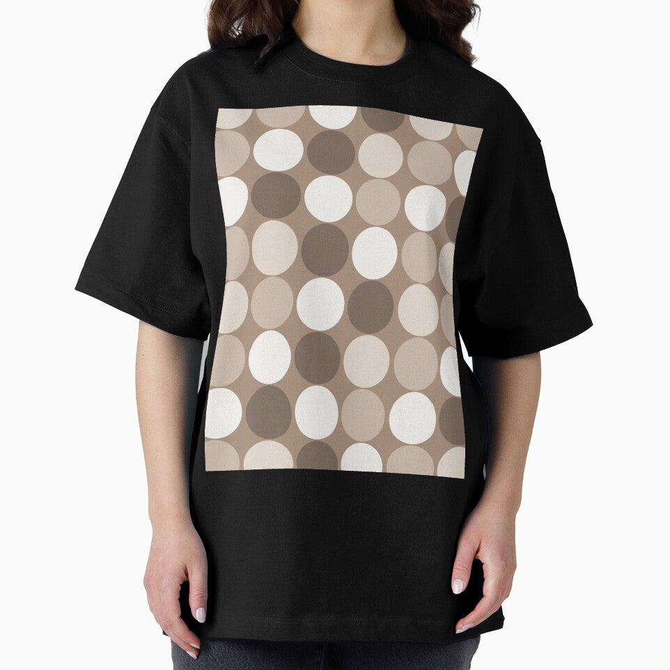 Neutral Warm Colour Circle Dots Design by PatternTitan