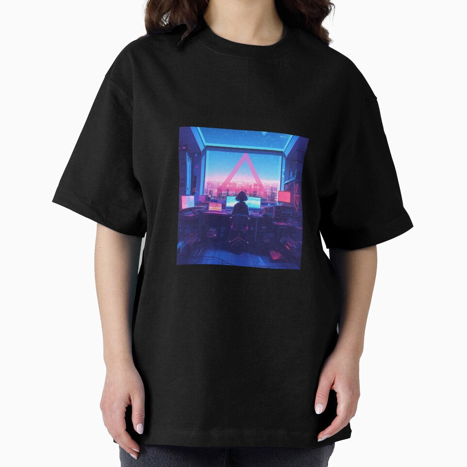 Lonely Cyberpunk city view by SMARTKIT  DESIGNAGENCY