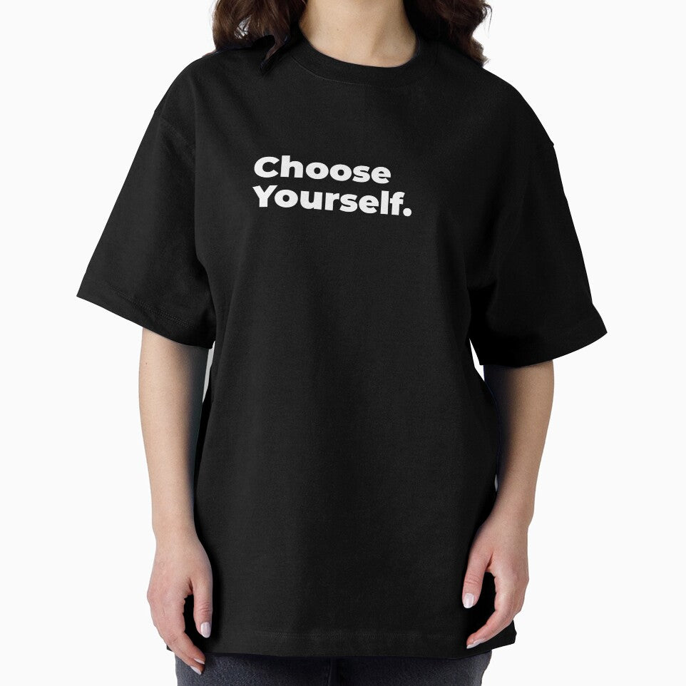 Minimalist Relatable Quote “Choose Yourself” Black Aesthetic Typography Design by diahsariw
