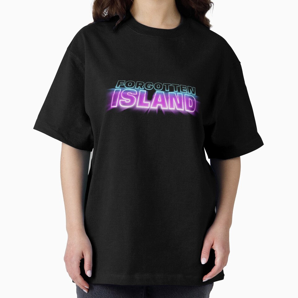 Forgotten Island Neon Synthwave Retro Typography by katiehparsns