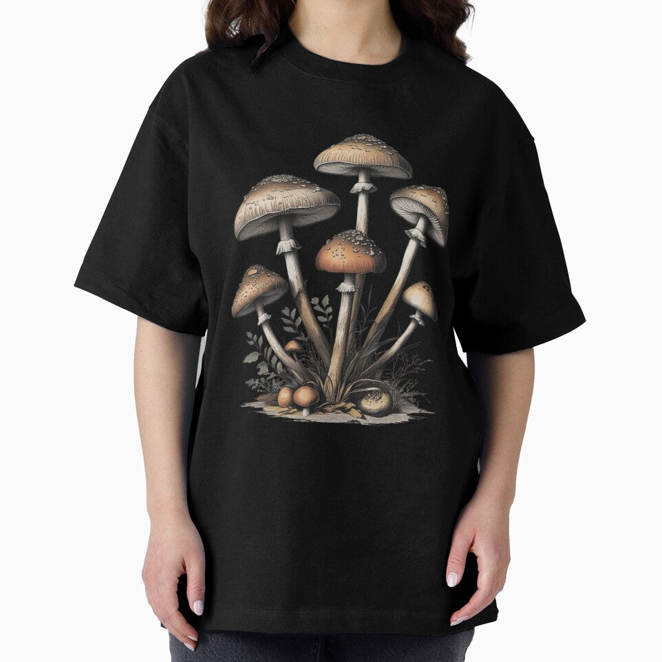 Vintage Mushroom Cluster – Botanical Forest Aesthetic by Almond Paper Co.