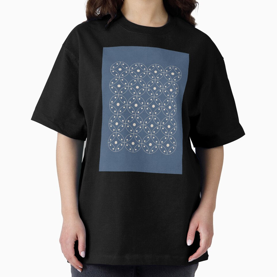Boho Geometrical, Circle, Line Art, Modern, Blue Color by technicolorable_art