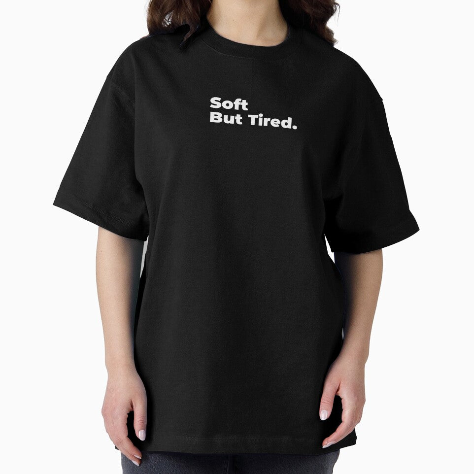 Minimalist Relatable Quote “Soft But Tired" Aesthetic Typography Design by diahsariw