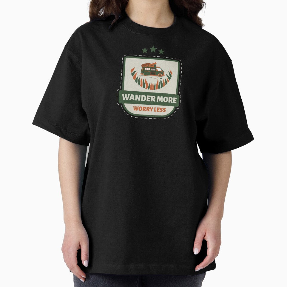 Wander More Worry Less Van Life Camping T-shirt by TwistedPrinter