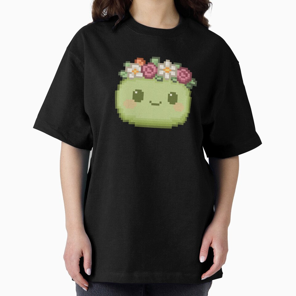 Flower Crown Pixel Mochi - Matcha Green by retro_pixel
