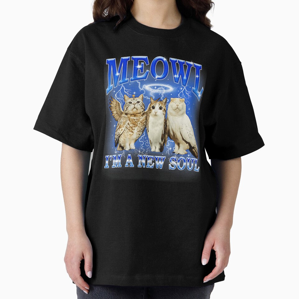 Meowl I’m a New Soul Funny Cat Owl Meme by tadmercado