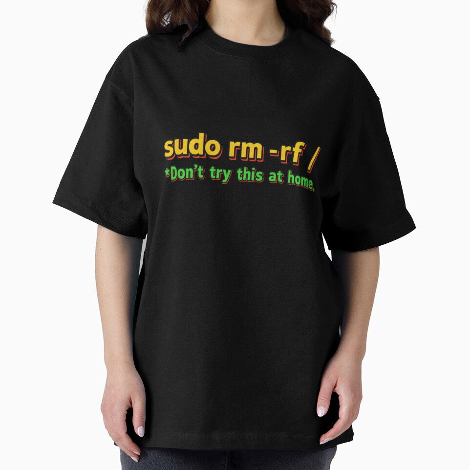 Linux Sysadmin Humor — Sudo rm -rf / Retro Typography Design for Programmers by Colorful-Garden